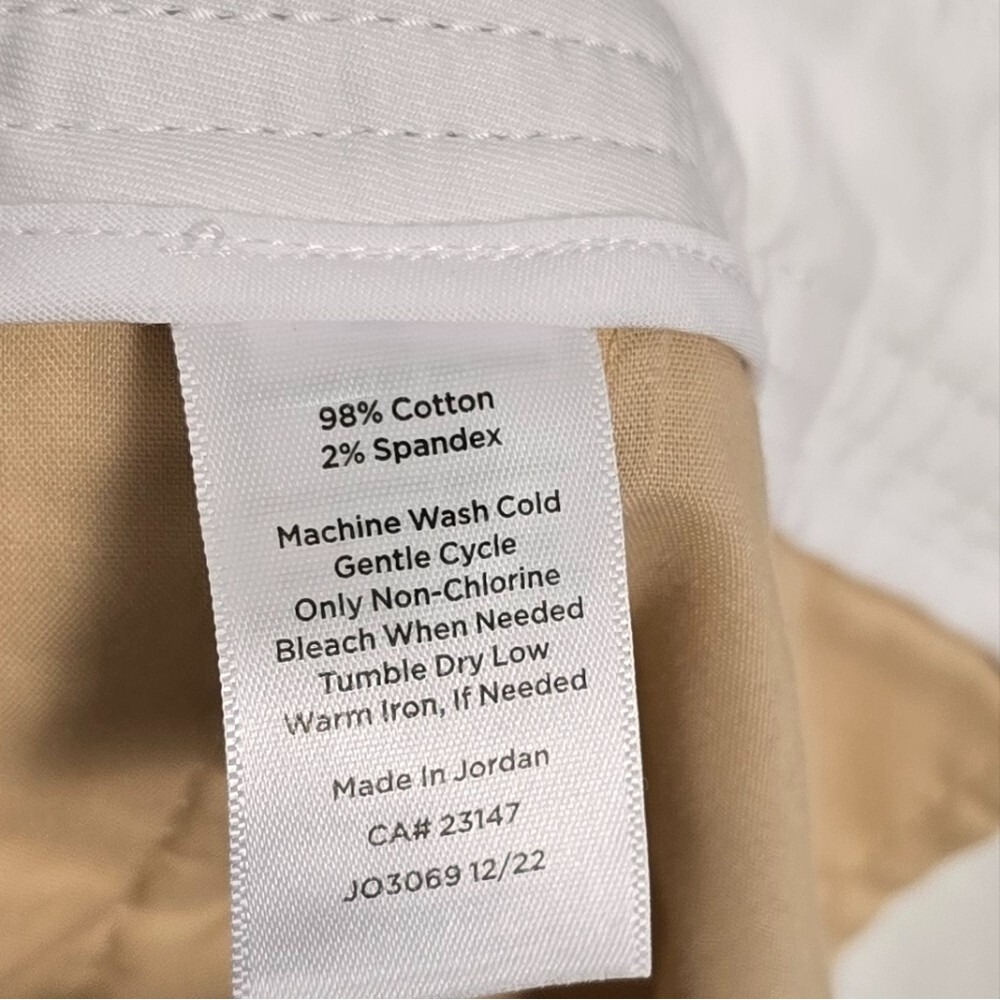 Talbots Relaxed Chino Pants Womens 16WP White Supersoft Cotton Ankle Length NWT - Picture 2 of 9